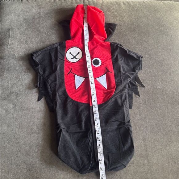Baby Infant Little Vampire Halloween Costume Red & Black NO FEET 0-9 Months NWT - Picture 5 of 11